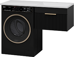 Brevita Тумба под раковину Enfida 60 подвесная под стиральную машину черная – фотография-2